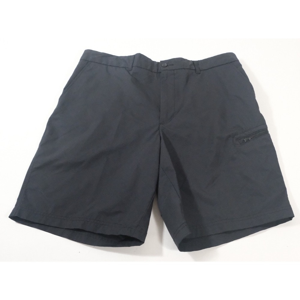 Pebble Beach Shorts Men 34 Black Dry-Luxe‎ Performance Golf Cargo Flat Front